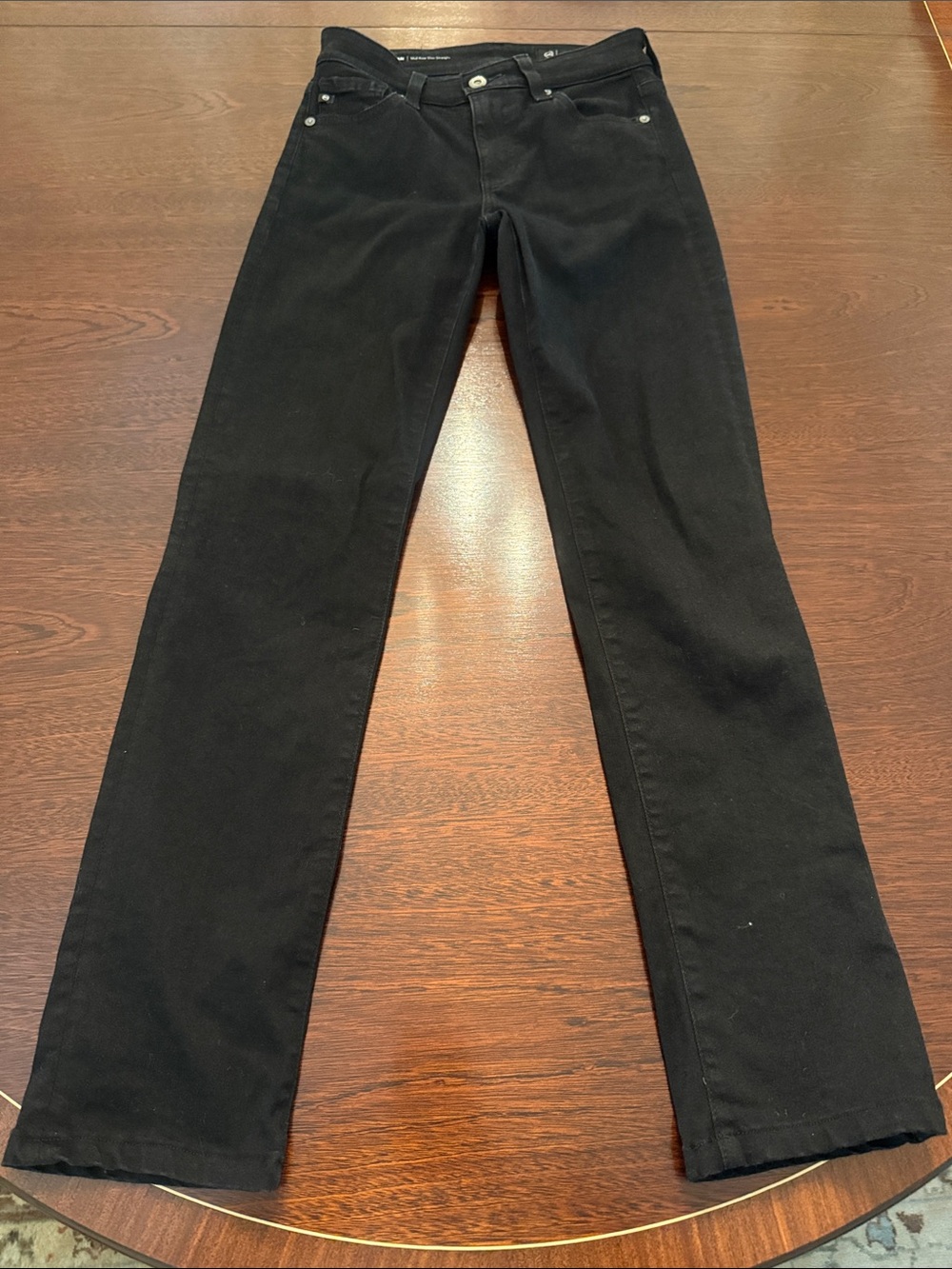 AG Black Mid-Rise Slim Straight Jeans - Classic Everyday Style